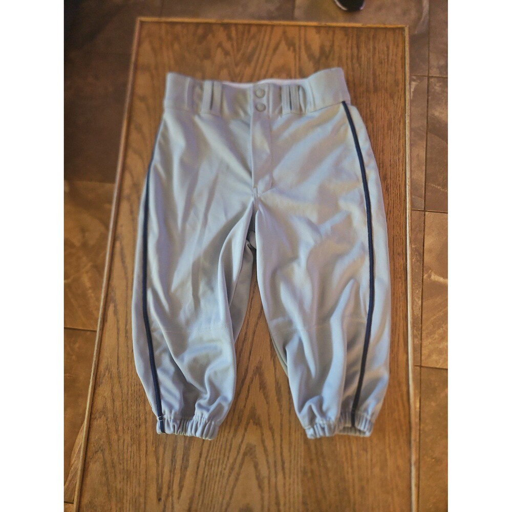 Champro baseball pants - knickers in gray with navy stripe - youth XL